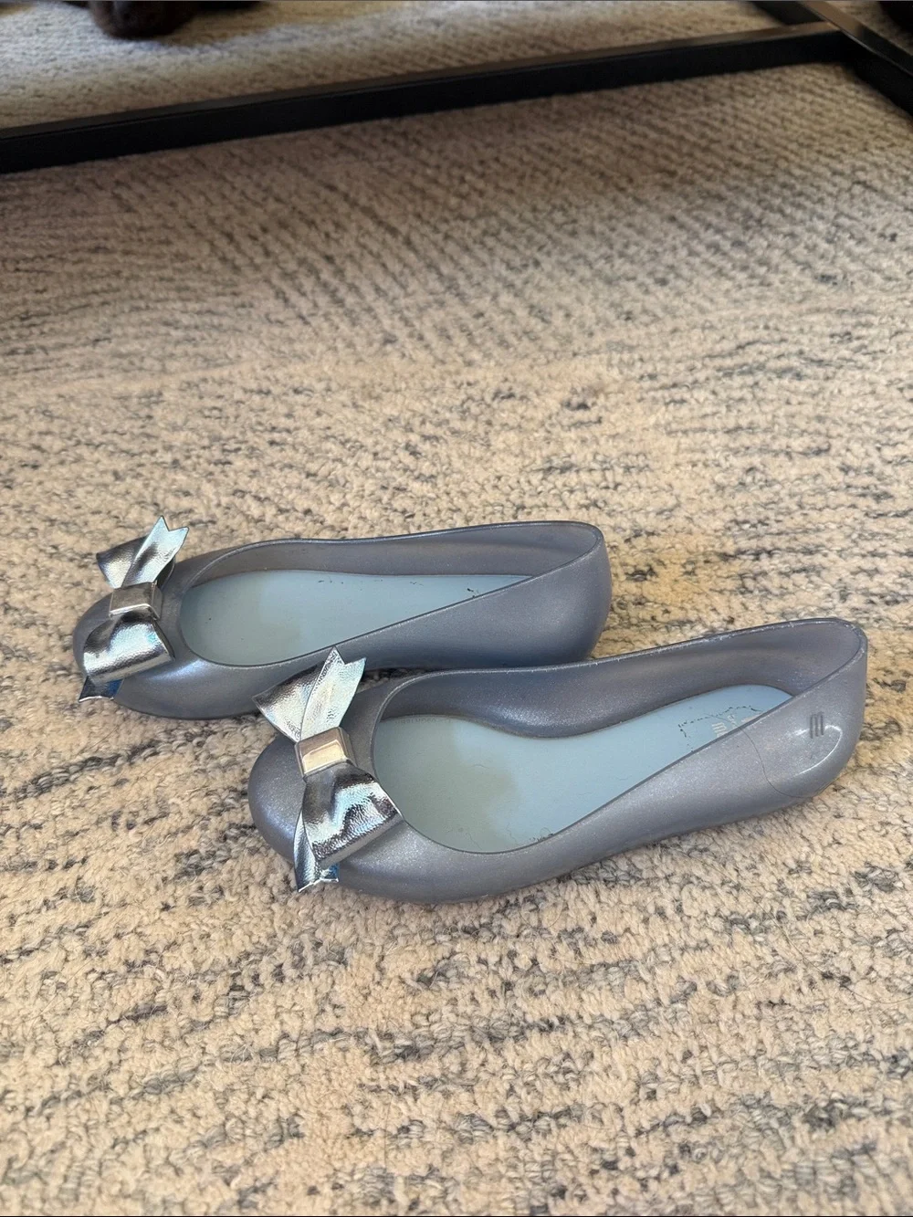Melissa Metallic Blue Ballet Flats